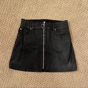 7 For All Mankind Black Jean Skirt